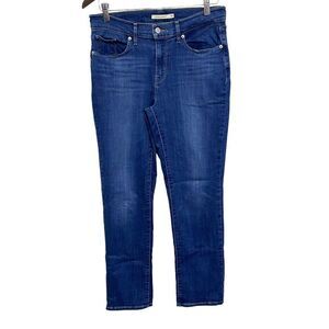 Levis Jeans Womens 28 Medium Wash Classic Straight Stretch Mid Rise Denim Casual